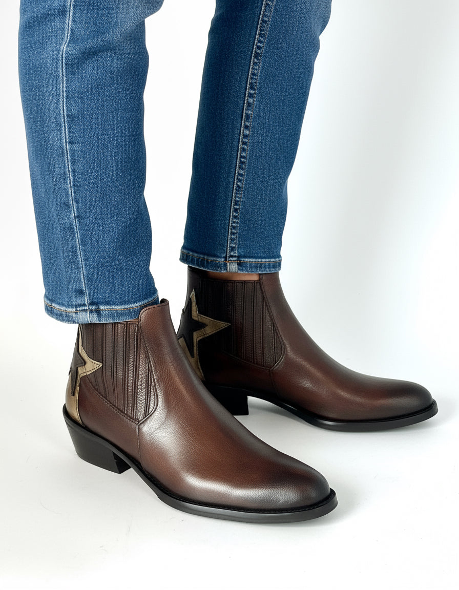 Tronchetto Star moro in pelle vintage
