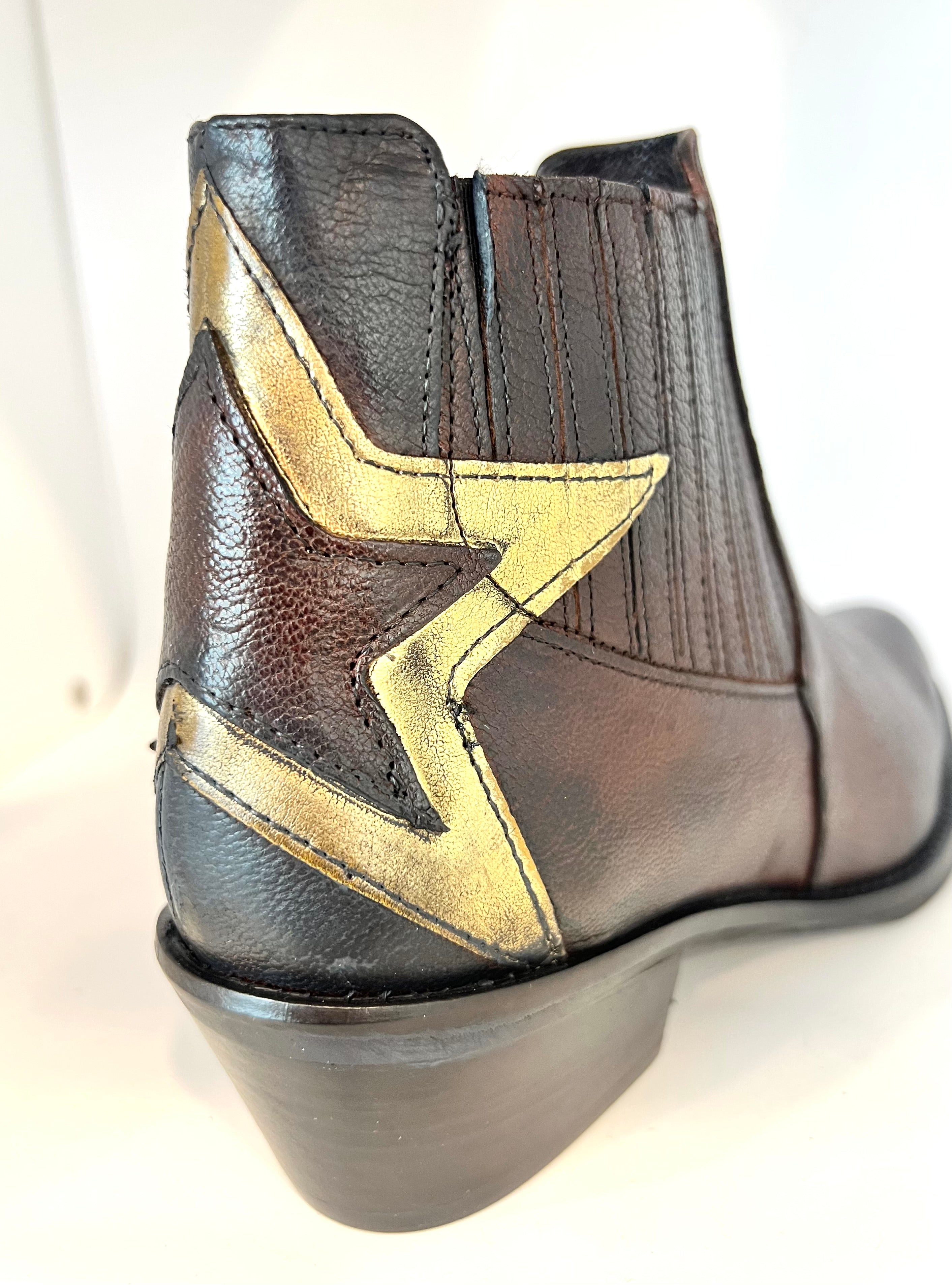 Tronchetto Star moro in pelle vintage