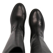 Stivale V in pelle nero