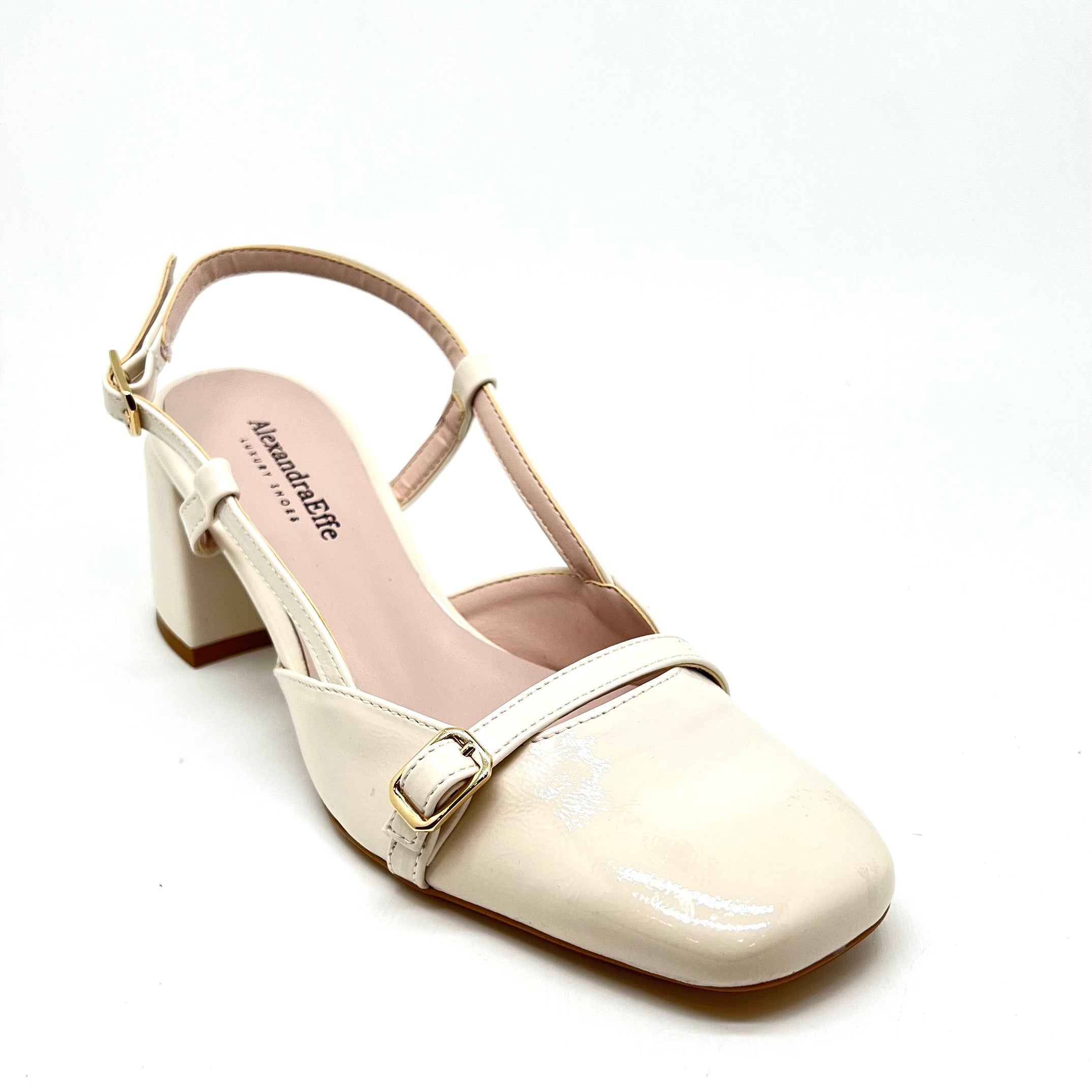 Mary Jane vernice panna