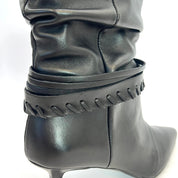Stivaletto pelle nera cavigliera