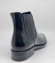 Stivaletti Beatles in pelle nera e zip
