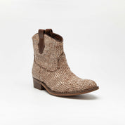 MIMMU dark raffia ankle boot