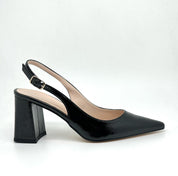 Chanel tacco doppio in vernice nera