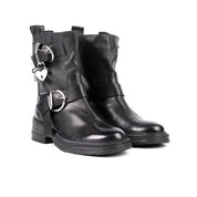 Stivaletti pelle nera kleo