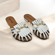 Sabot pelle bianco latte Guccino