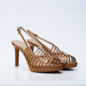 Sandalo vernice cuoio Albano