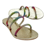 Sandalo gioiello flat multicolor