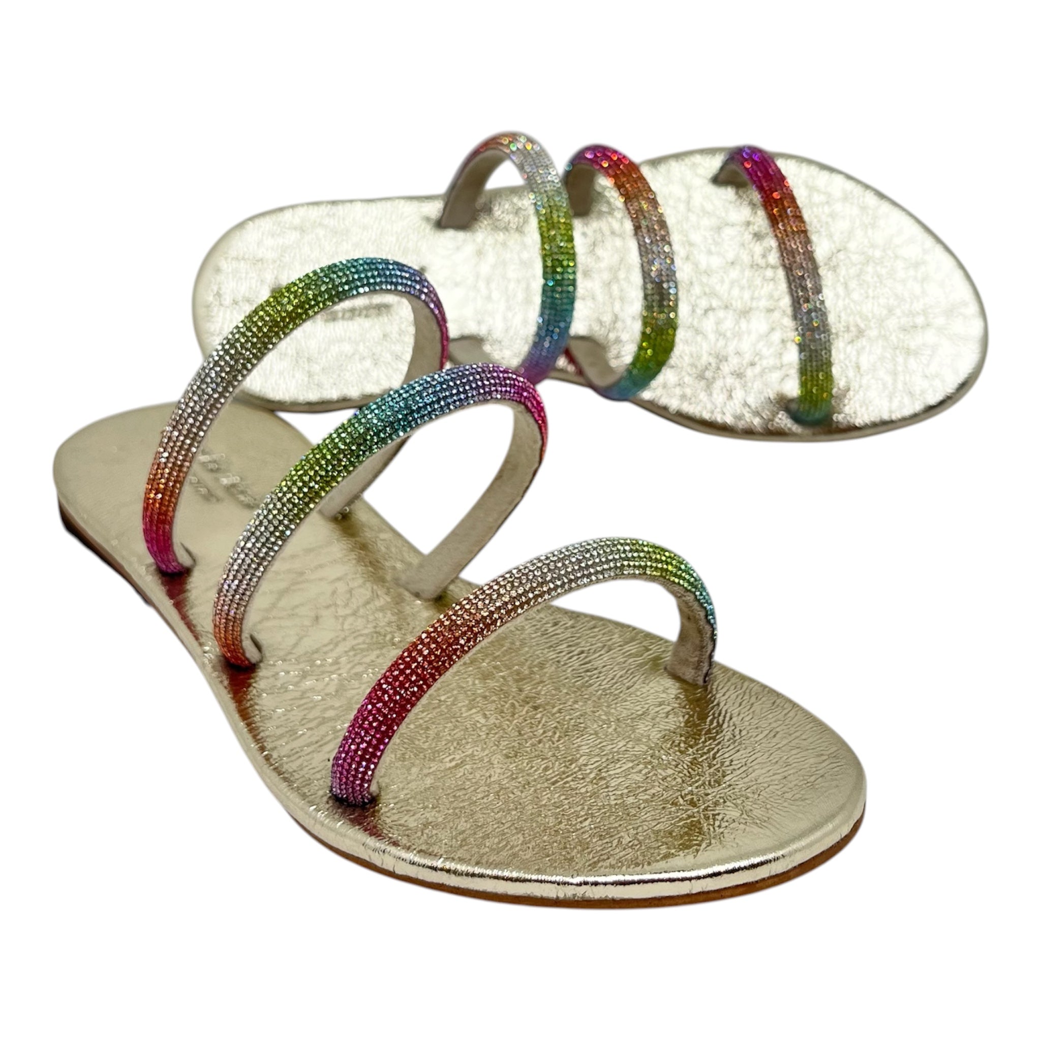 Sandalo gioiello flat multicolor