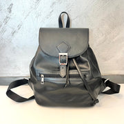 Zaino in pelle nero made in Italy