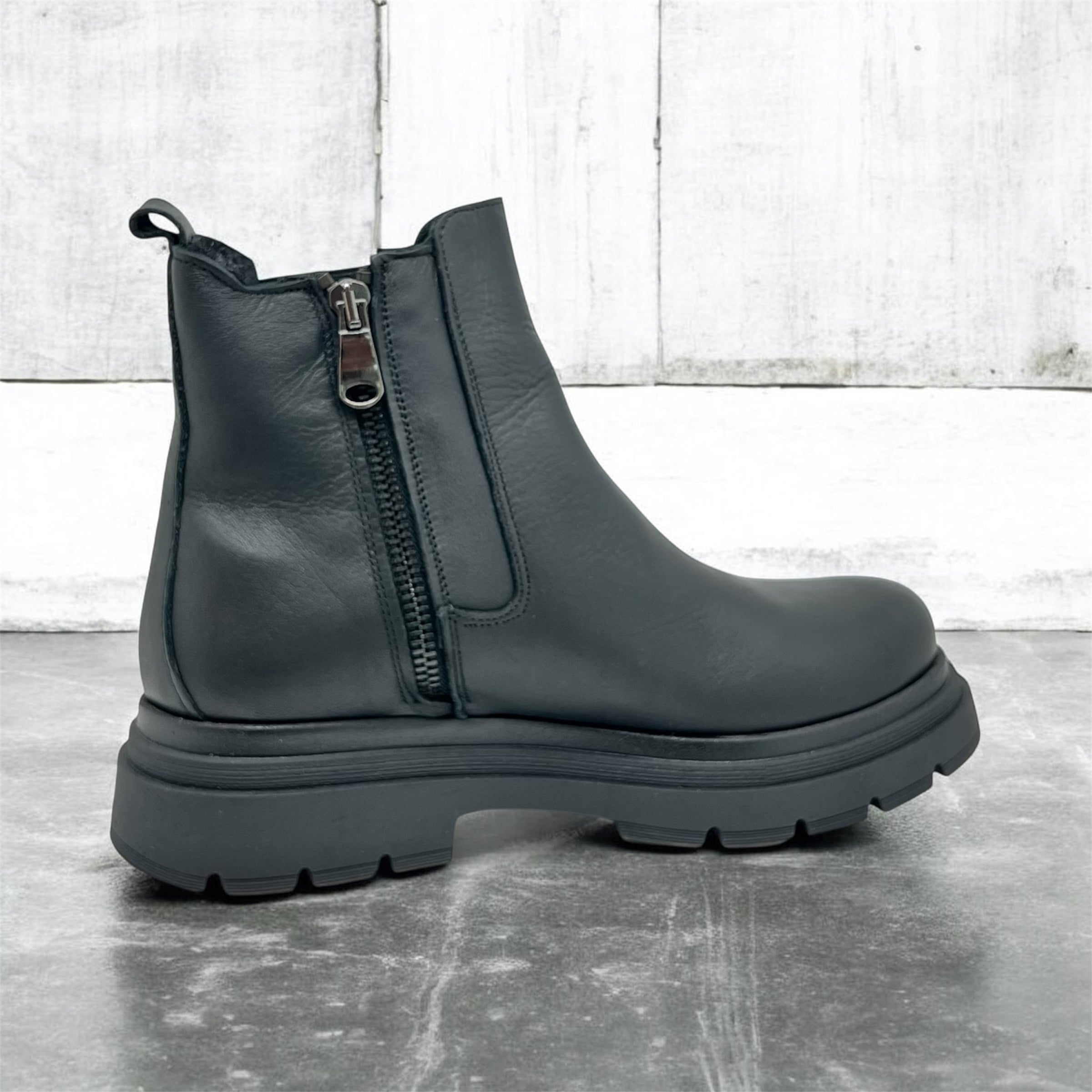 Stivaletto pelle nero Dany