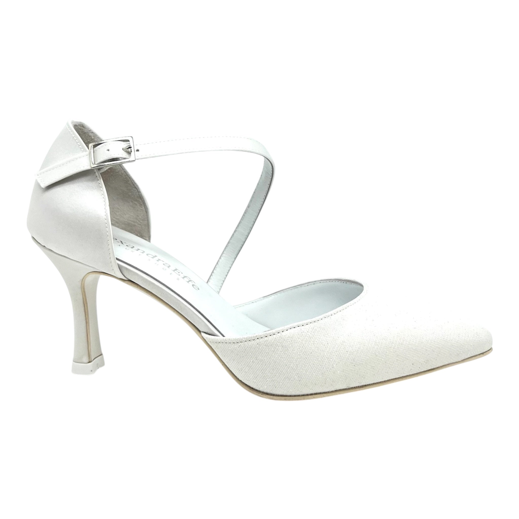 Scarpa sposa in glitter seta Chicca