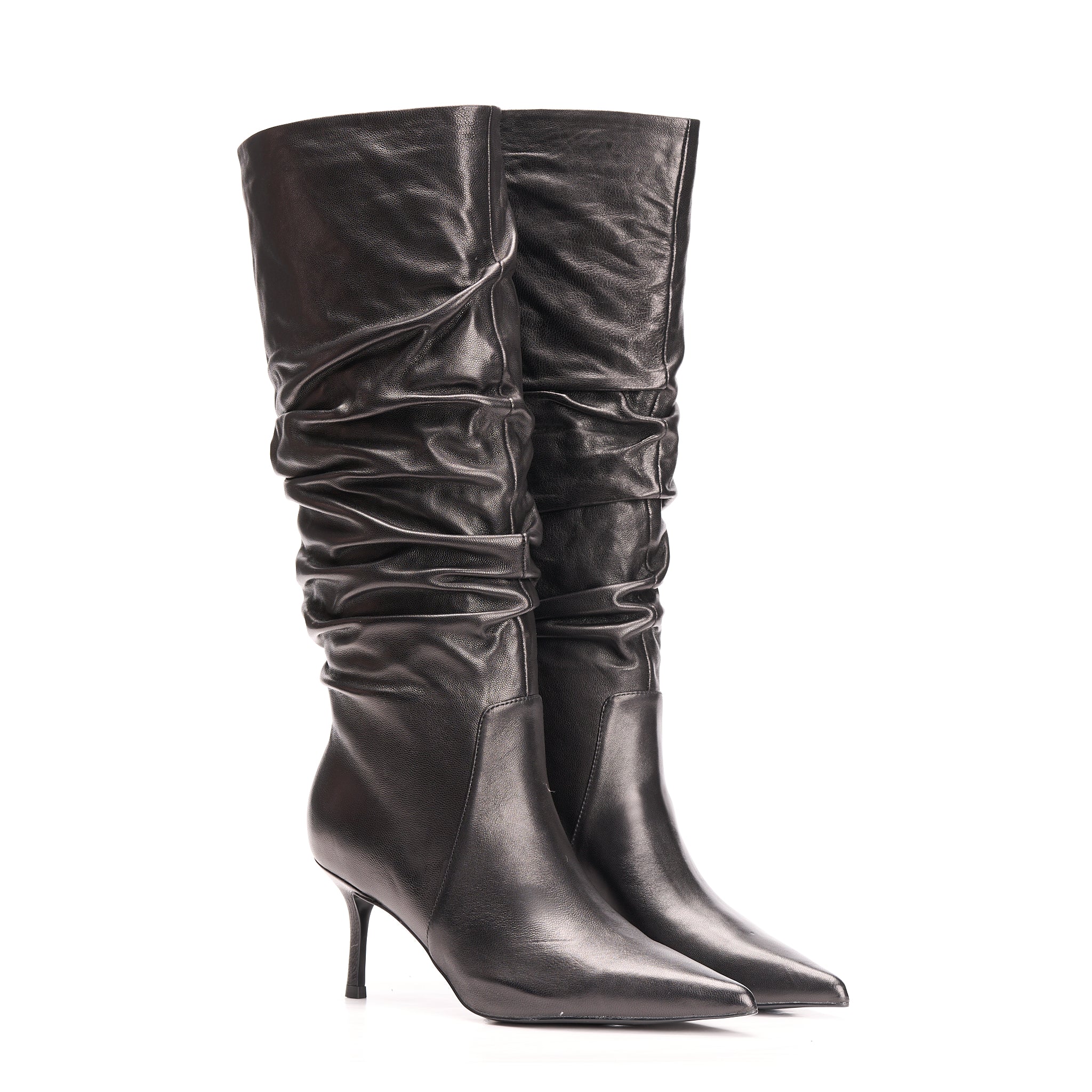 Stivale in pelle nero Pamela