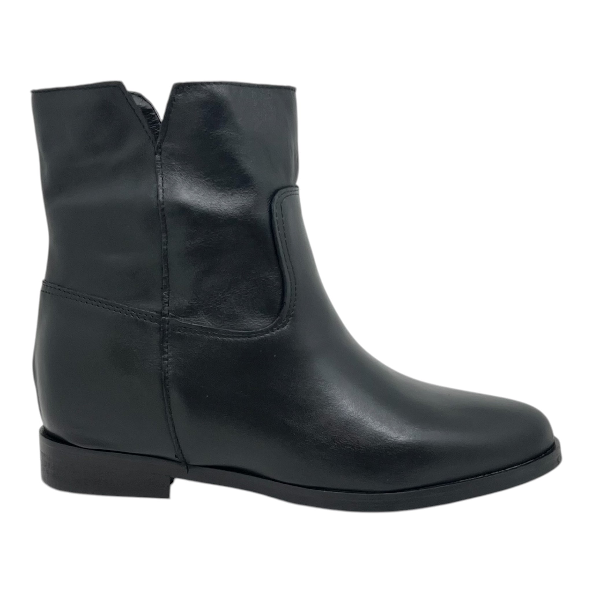 Stivaletto pelle con rialzo made in Italy