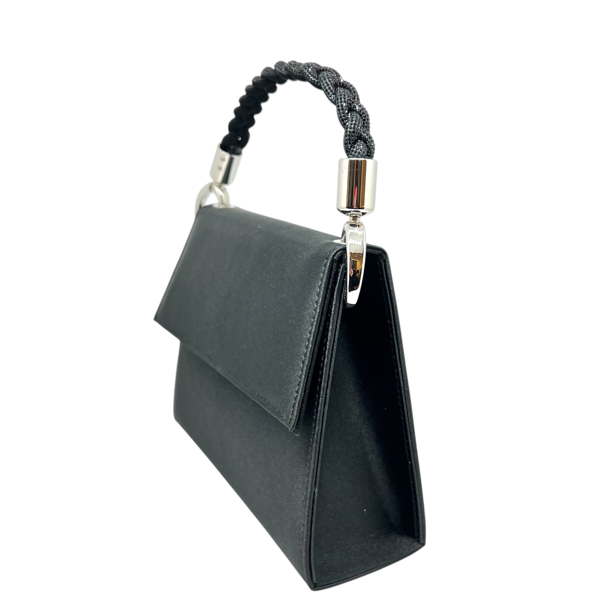 Borsetta raso nero gioiello