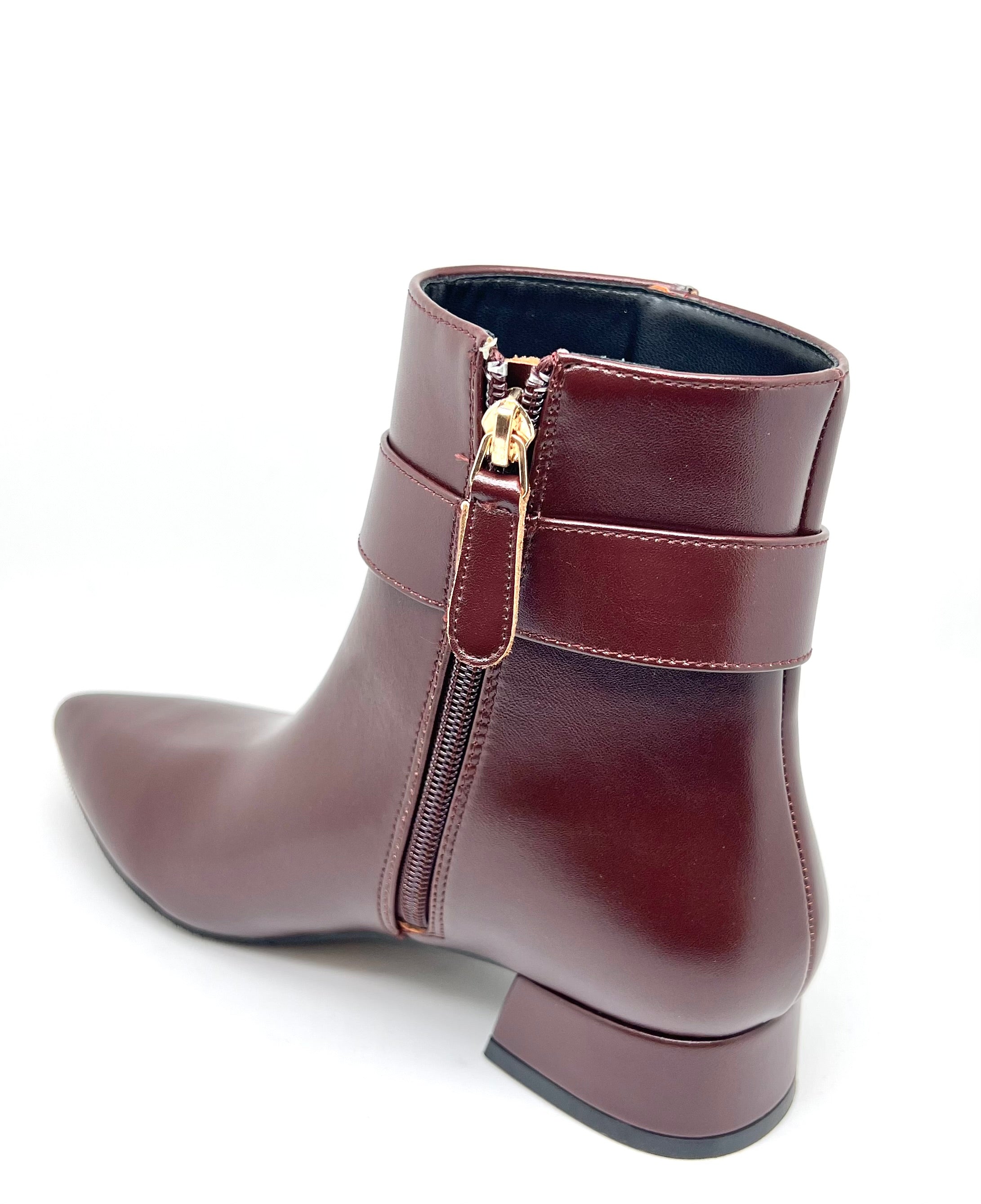 Stivaletto pelle vino Dory