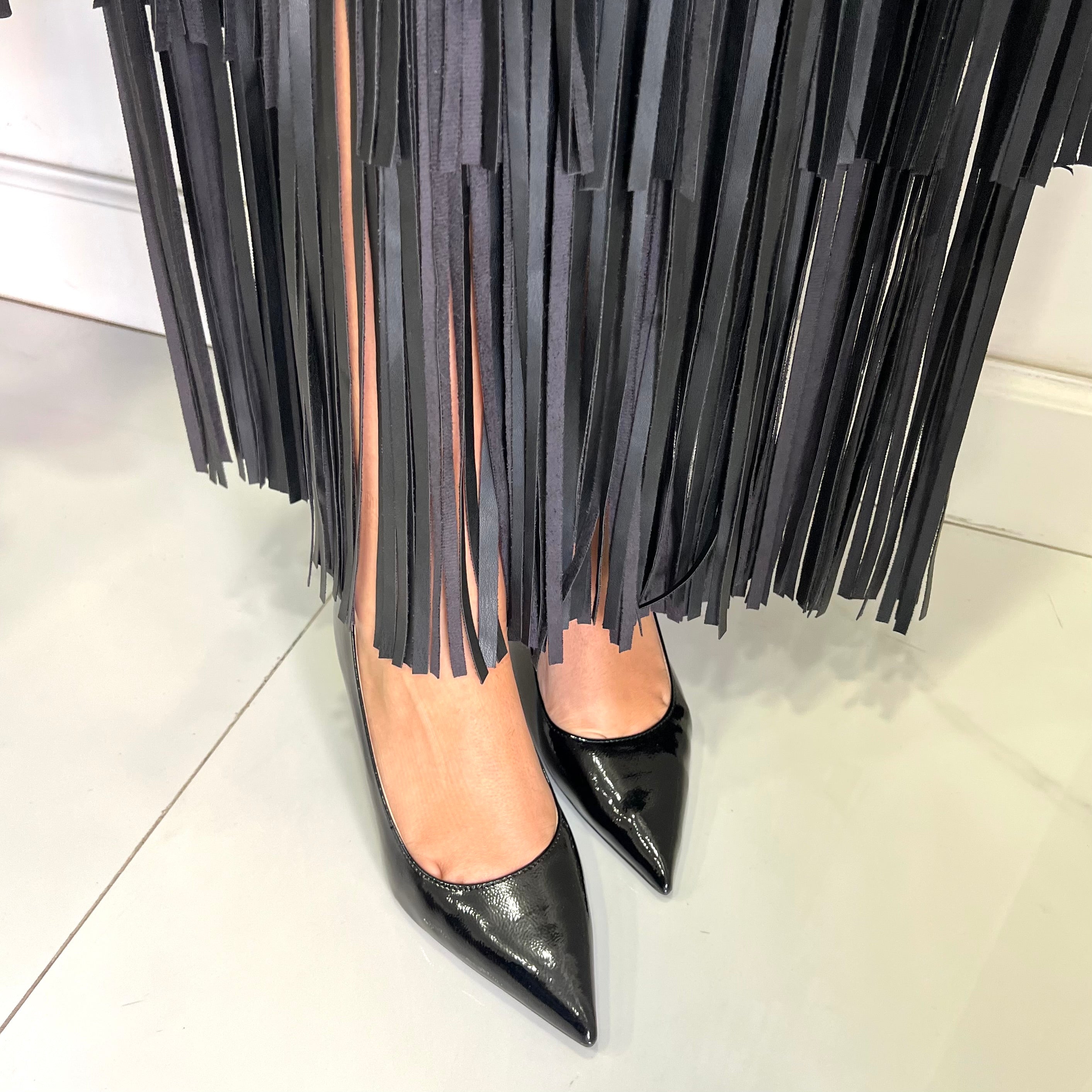 Décolleté vernice nero tacco 50 Gaia