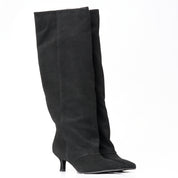 Stivale in camoscio nero Sally