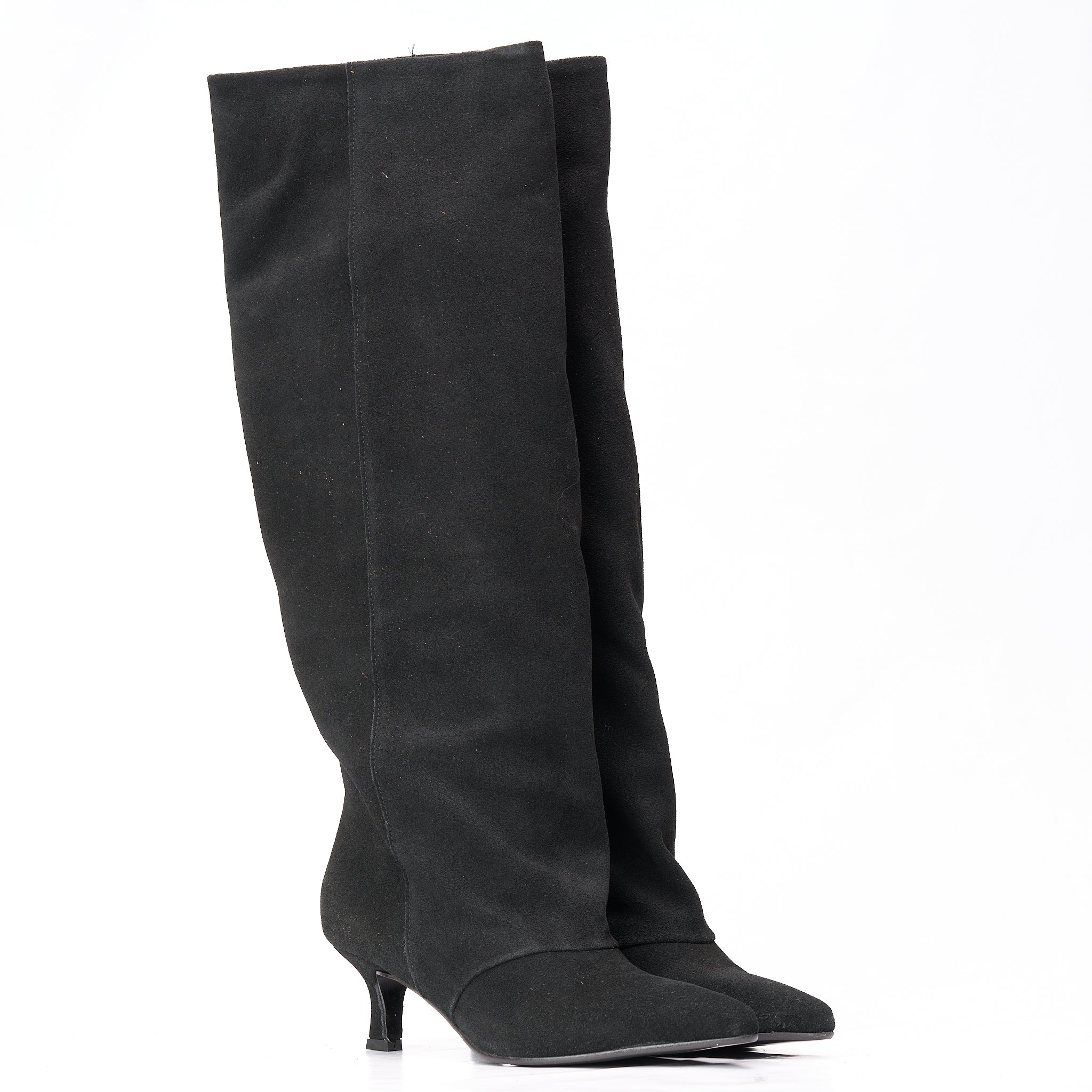 Stivale in camoscio nero Sally