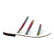 Sandalo pelle positano multicolor