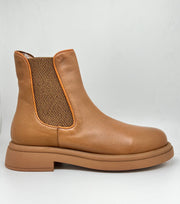 Stivaletto camel in pelle