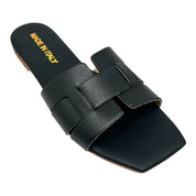 Ciabattina pelle nera made in Italy Kim