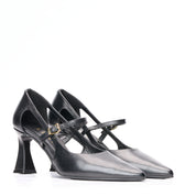 Décolleté pelle nero Albano