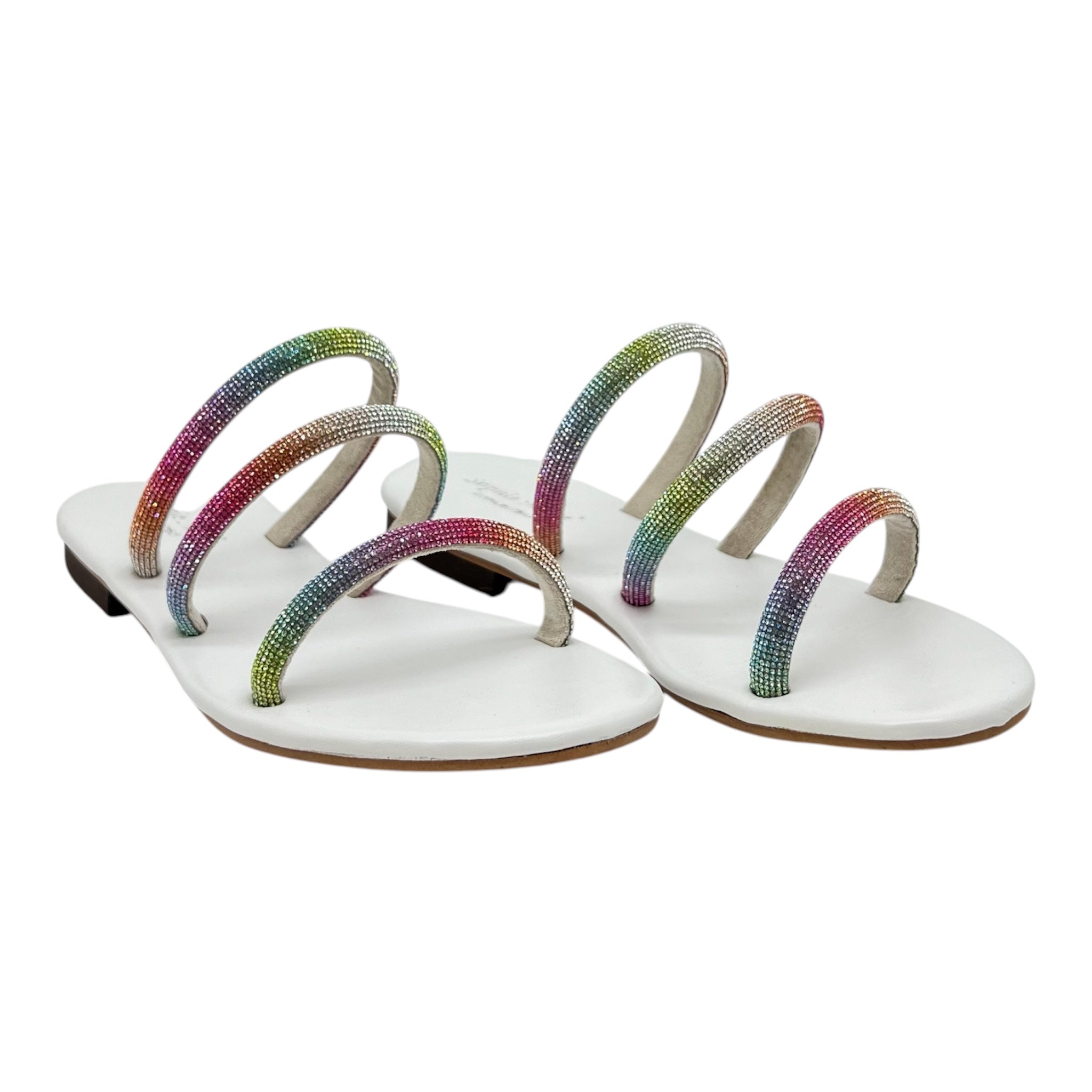 Sandalo pelle positano multicolor