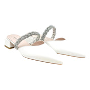 Chanel bianco tacco basso treccina