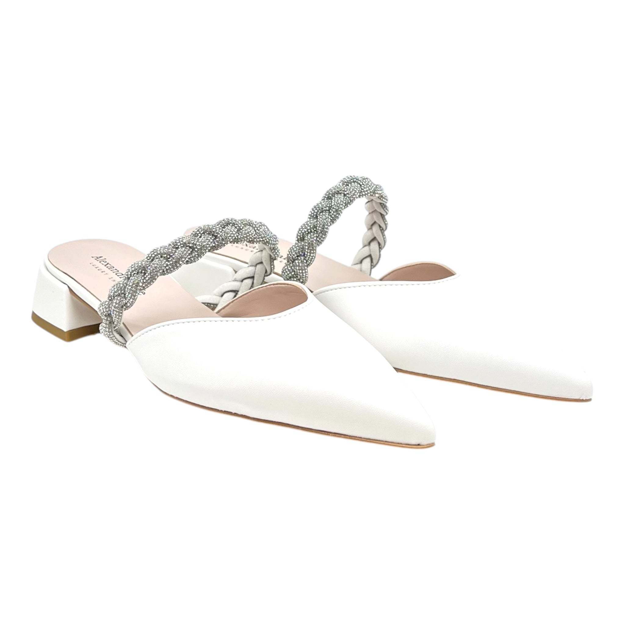 Chanel bianco tacco basso treccina