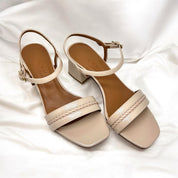 Sandalo vernice nude tacco 60