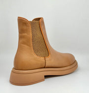 Stivaletto camel in pelle