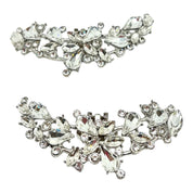 Clip gioiello argento per scarpe