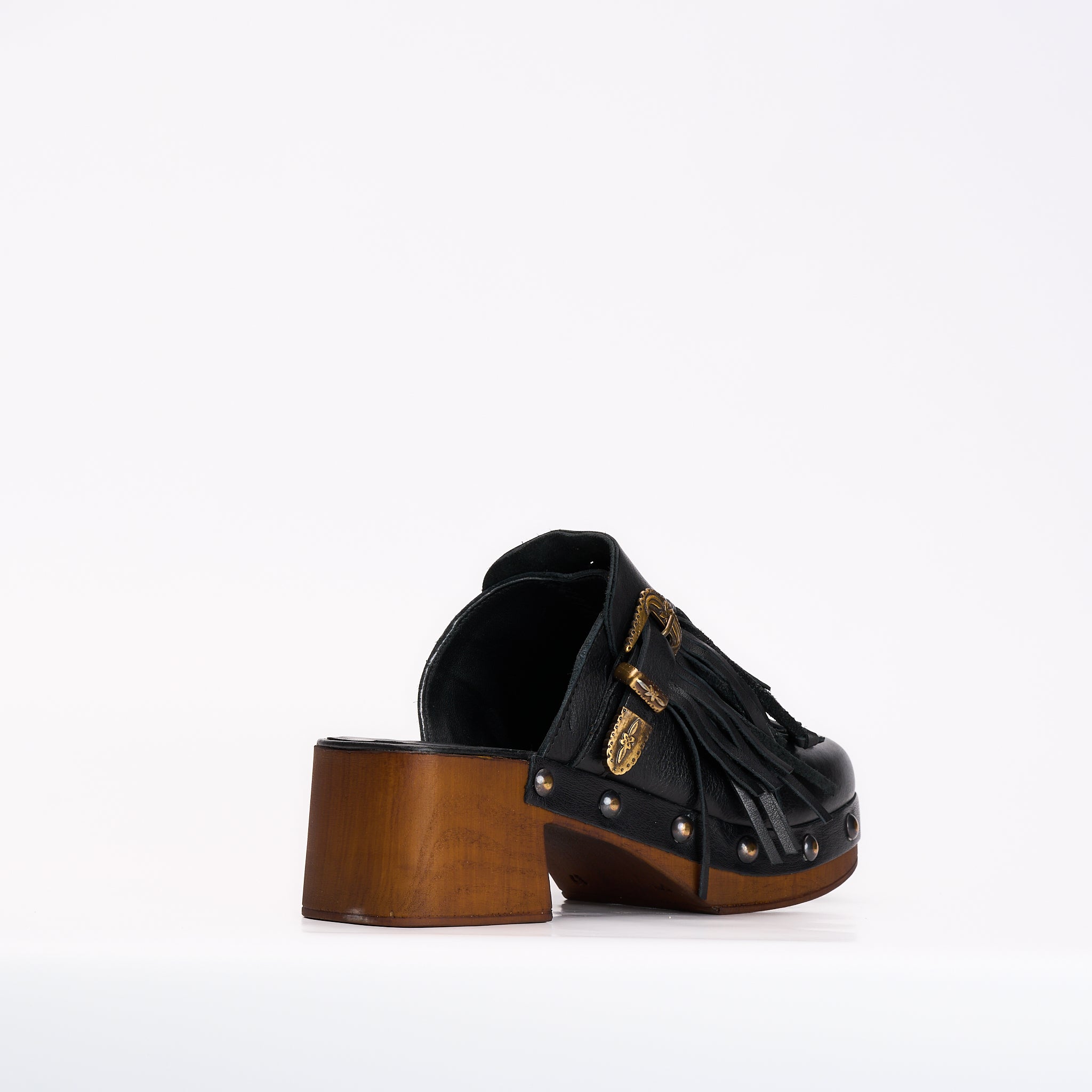 Sabot in pelle nero Mimmù