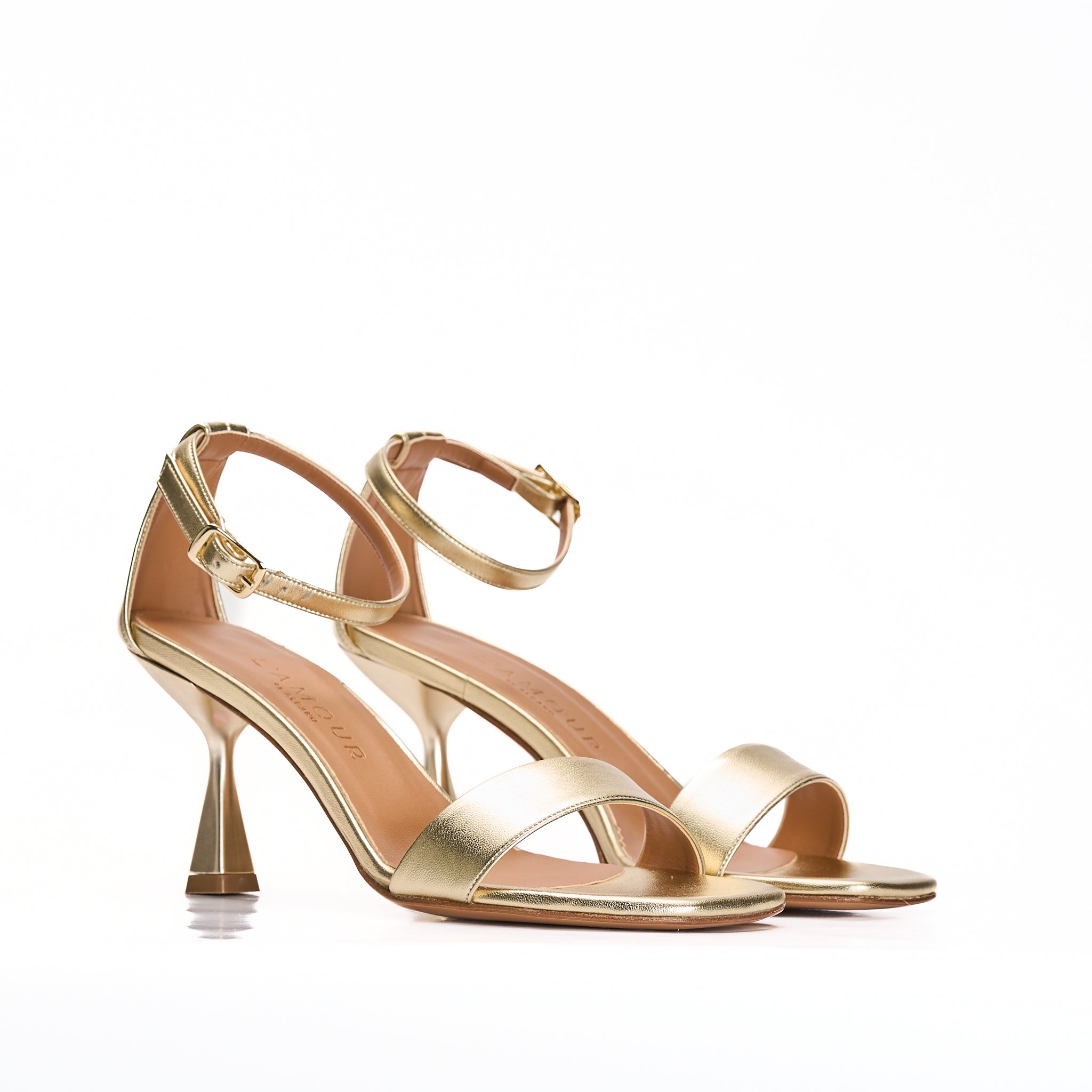 Sandalo fascia platino