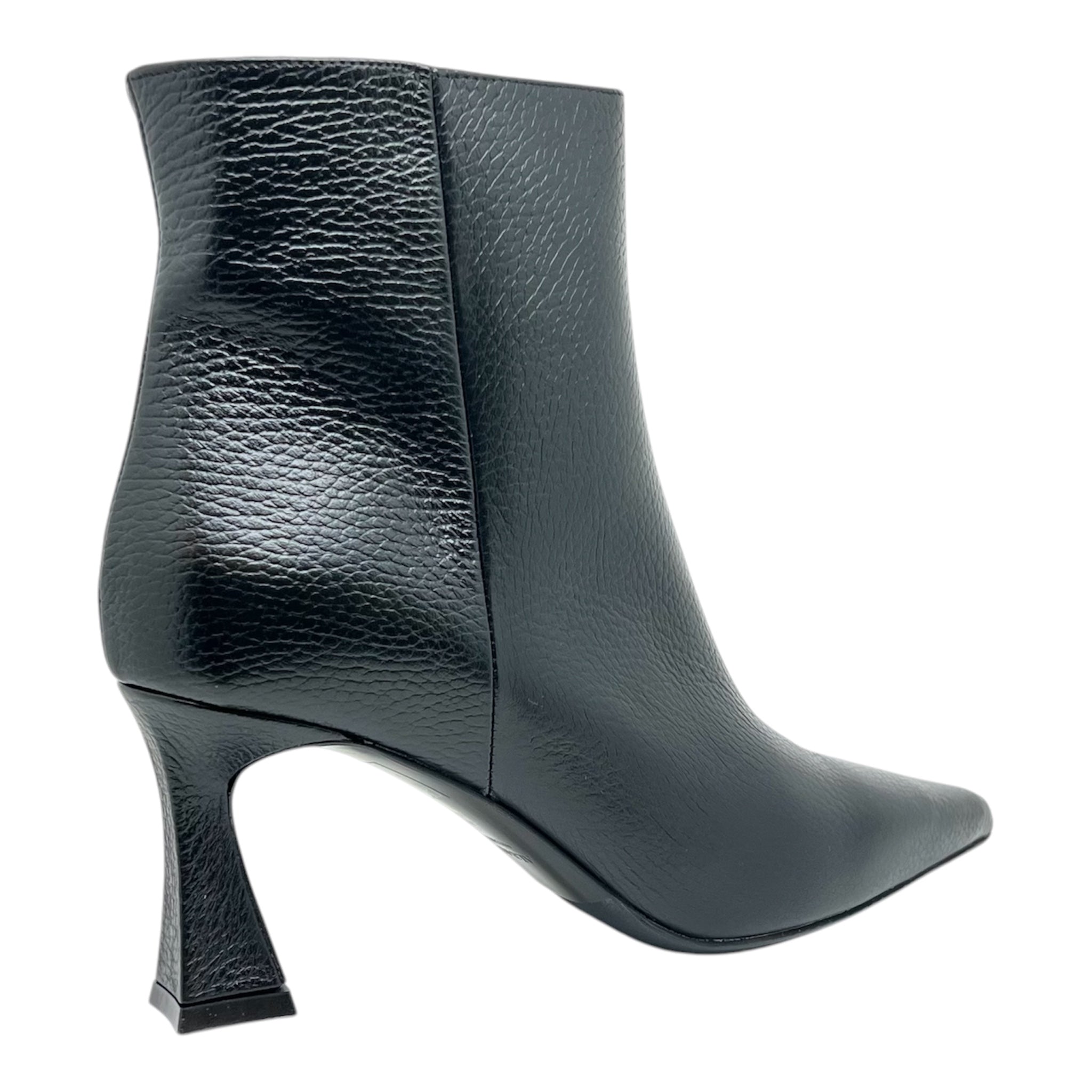 Stivaletto in pelle martellata nero Albano