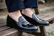 Mocassino uomo vernice nero Smoking loafer