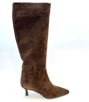 Stivale camoscio moro tacco 5 cm