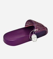 Purple Menghi Swarovski slipper