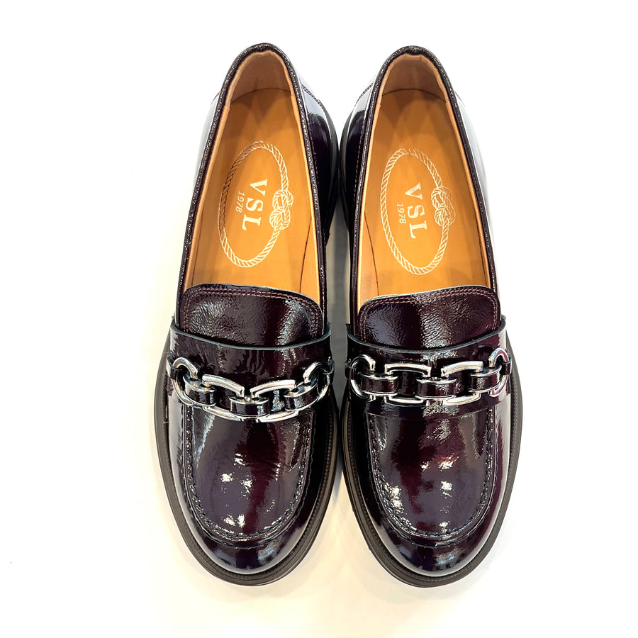 Mocassino vernice Burgundy