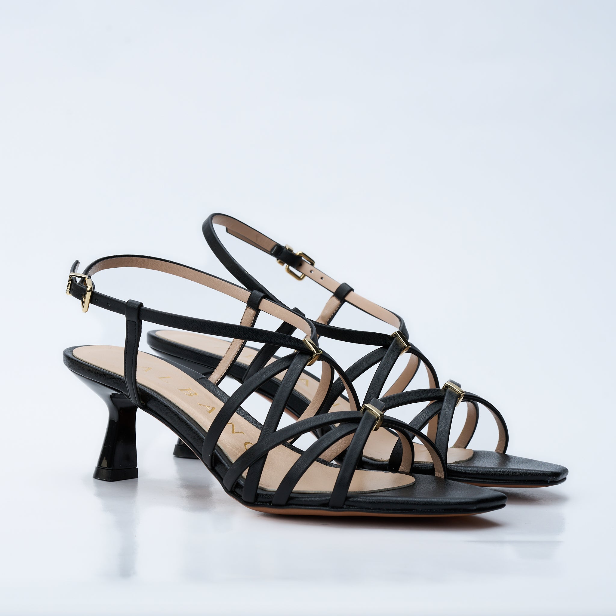 Sandalo nero  comodo Albano