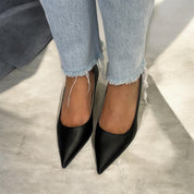 Décolleté pelle nero Roby