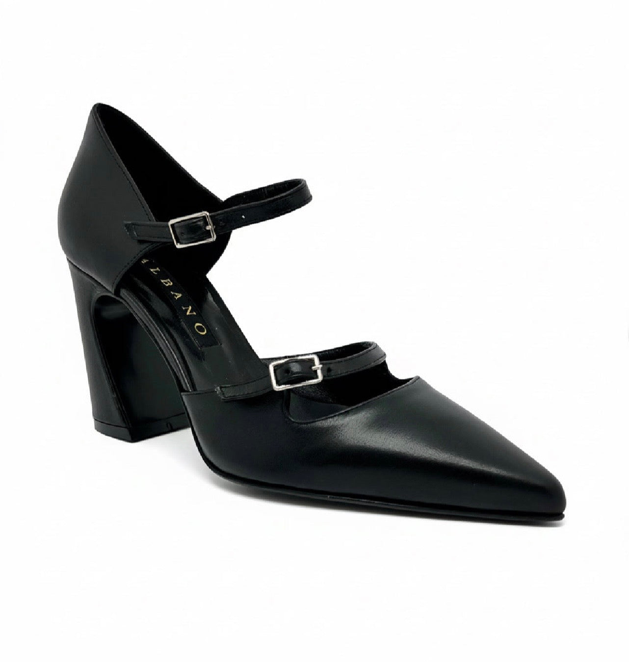 Slingback Albano pelle nera