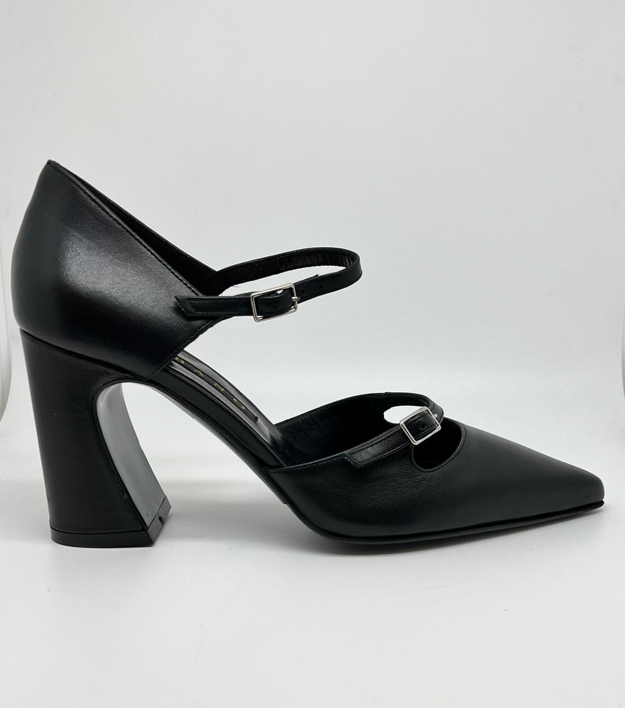 Slingback Albano pelle nera