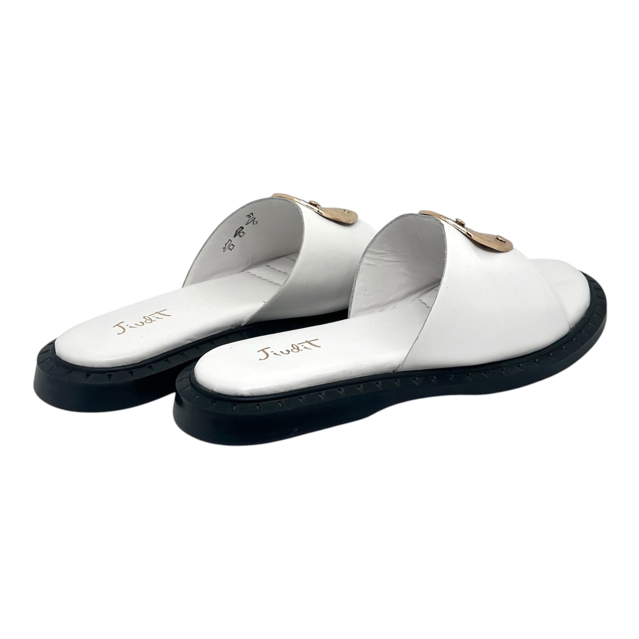 Ciabatta pelle bianca Judit