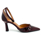 Décolleté cinturino bordeaux Melody made in Italy