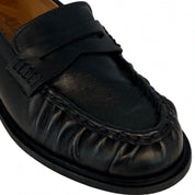 Mocassino donna in vera pelle nera Manuela