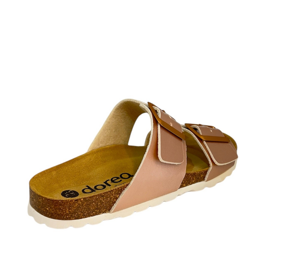 Sandale confortable en or rose