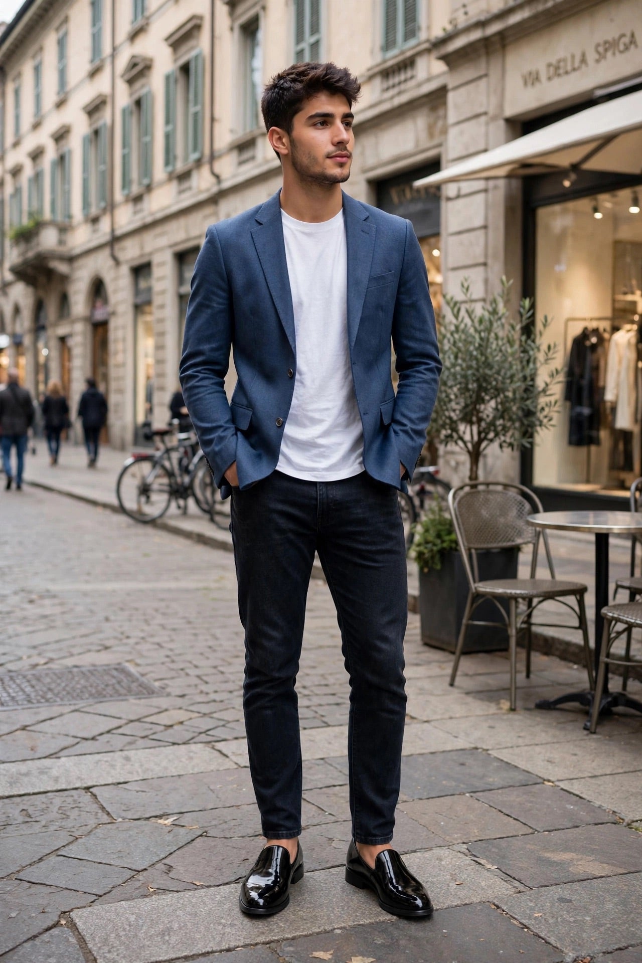 Mocassino uomo vernice nero Smoking loafer