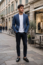 Mocassino uomo vernice nero Smoking loafer
